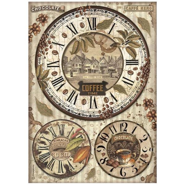 Stamperia - Decopatch Papier "Clocks" Decoupage A4 - 6 Bogen  