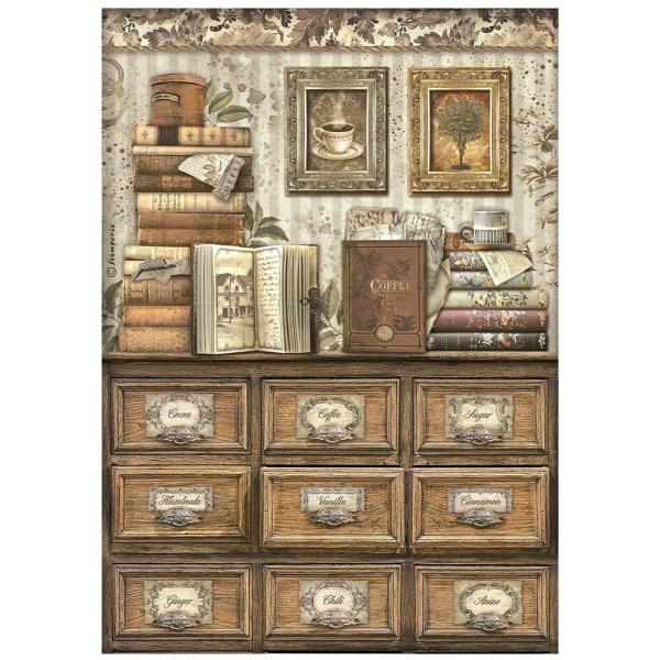 Stamperia - Decopatch Papier "Books" Decoupage A4 - 6 Bogen  