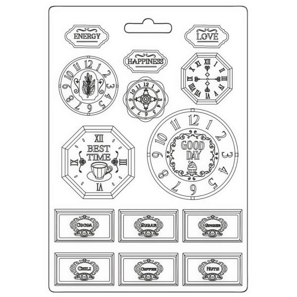 Stamperia - Gießform A4 "Clocks" Soft Mould