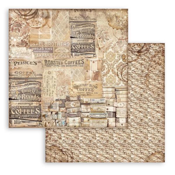 Stamperia - Designpapier "Coffee and Chocolate" Paper Pack 12x12 Inch - 10 Bogen