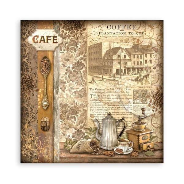 Stamperia - Designpapier "Coffee and Chocolate" Paper Pack 12x12 Inch - 10 Bogen