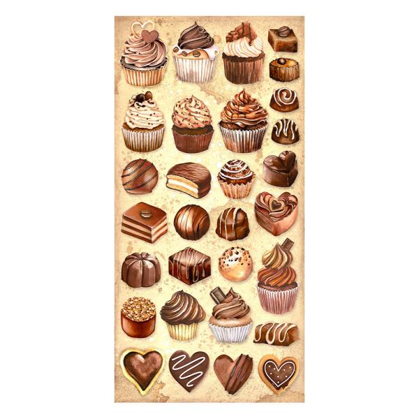 Stamperia - Designpapier "Coffee and Chocolate Collectables" Paper Pack 6x12 Inch - 10 Bogen