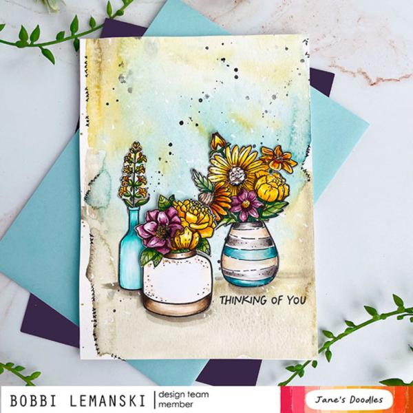 Creative Expressions - Stempelset "Fresh Cut Flowers" Clear Stamps 4x6 Inch Design by Jane's Doodles