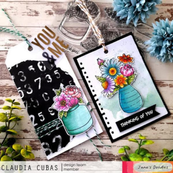 Creative Expressions - Stempelset "Fresh Cut Flowers" Clear Stamps 4x6 Inch Design by Jane's Doodles