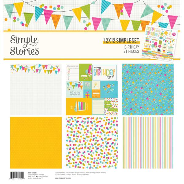 Simple Stories - Collections Kit "Birthday" 12 Bogen Designpapier