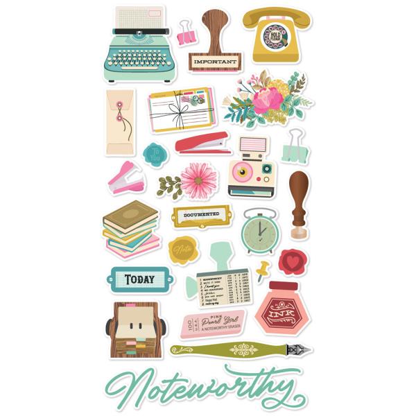 Simple Stories - Aufkleber "Noteworthy" Chipboard Sticker 