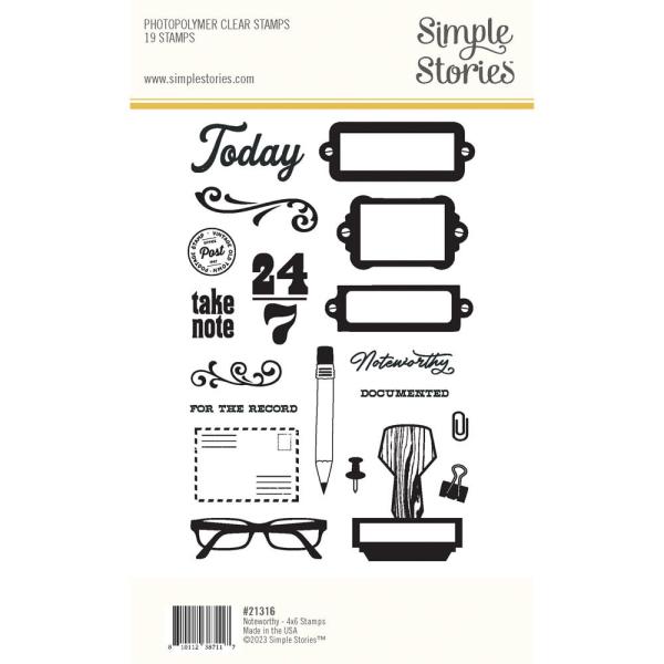 Simple Stories - Stempelset "Noteworthy" Clear Stamps 