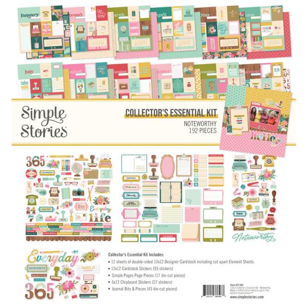 Simple Stories - Collectors Essential Kit "Noteworthy" 12 Bogen Designpapier