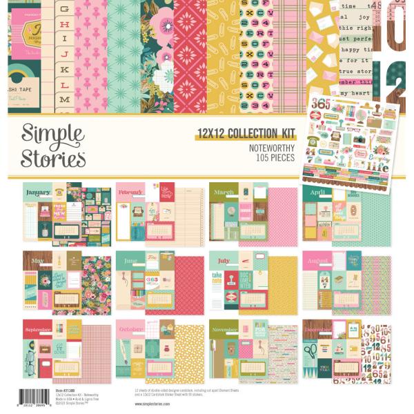 Simple Stories - Collectors Essential Kit "Noteworthy" 12 Bogen Designpapier