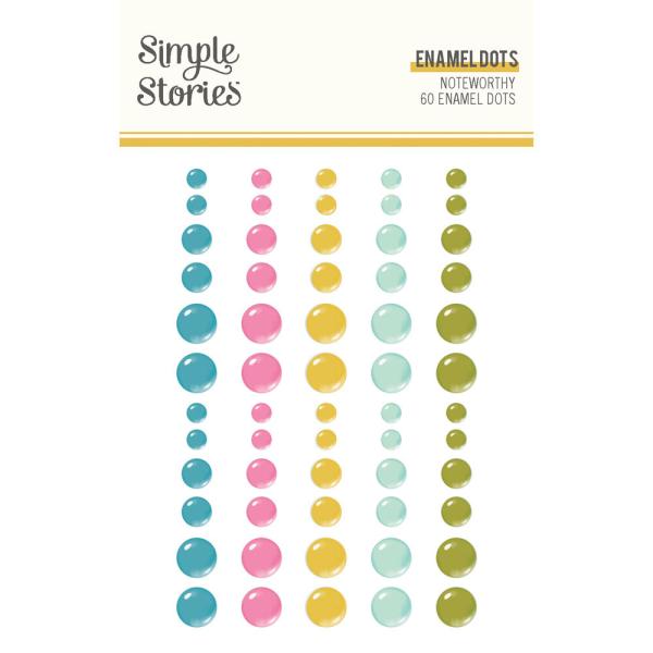 Simple Stories - Enamel Dots "Noteworthy" 60 Stück 