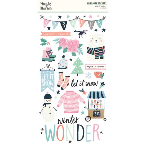 Simple Stories - Aufkleber "Winter Wonder" Chipboard Sticker 