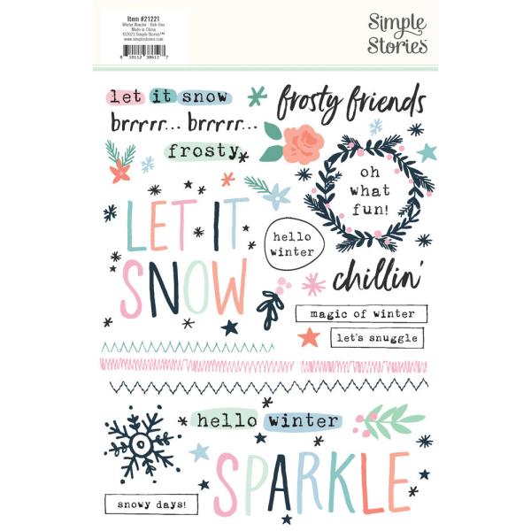 Simple Stories - Transfer Sticker "Winter Wonder" Rub Ons