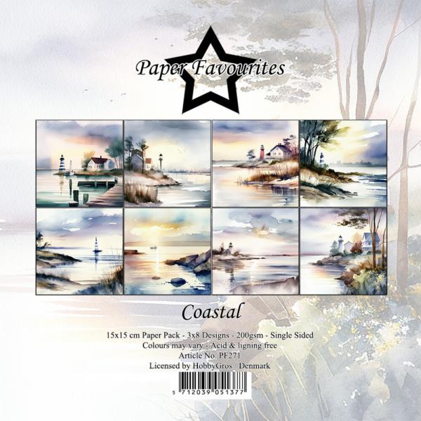 Paper Favourites - Designpapier "Coastal" Paper Pack 6x6 Inch - 24 Bogen