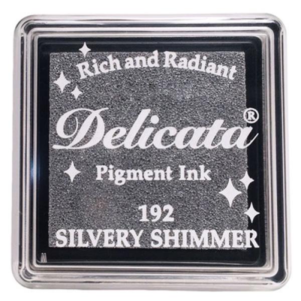 Tsukineko - Delicata Small Ink Pad "Silvery Shimmer" Metallic Stempelkissen