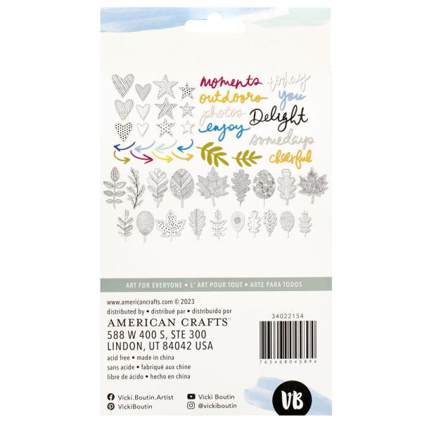 American Crafts - Stanzteile "Discover + Create" Chipboard Shapes