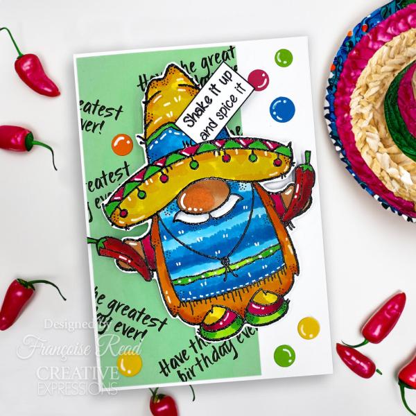 Woodware - Stempelset "Fiesta Time" Clear Stamps Design by Francoise Read