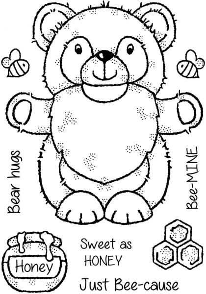 Woodware - Stempelset "Honey Bear Gnome" Clear Stamps Design by Francoise Read