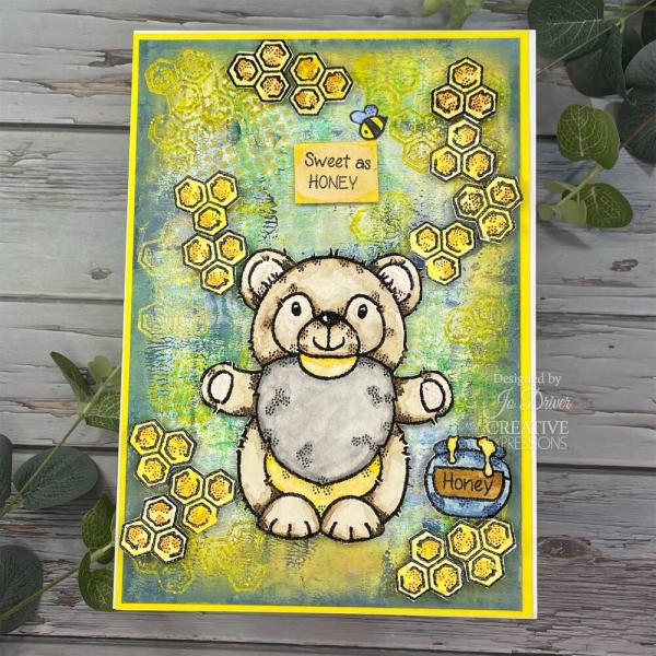 Woodware - Stempelset "Honey Bear Gnome" Clear Stamps Design by Francoise Read