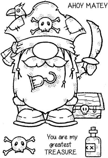 Woodware - Stempelset "Pirate Gnome" Clear Stamps Design by Francoise Read