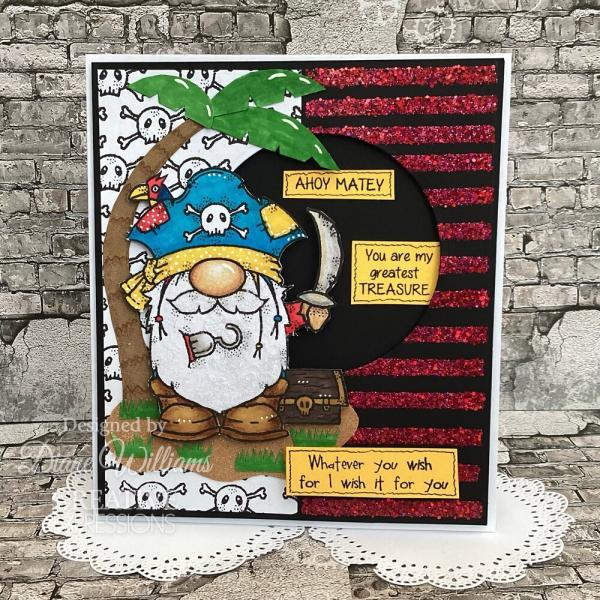 Woodware - Stempelset "Pirate Gnome" Clear Stamps Design by Francoise Read