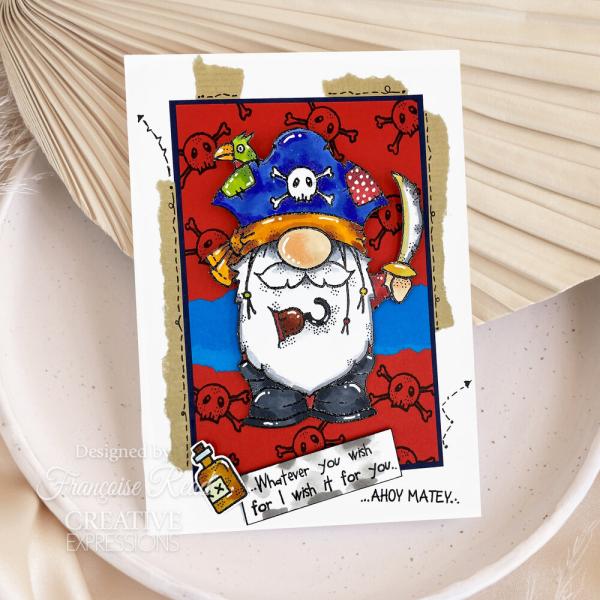 Woodware - Stempelset "Pirate Gnome" Clear Stamps Design by Francoise Read