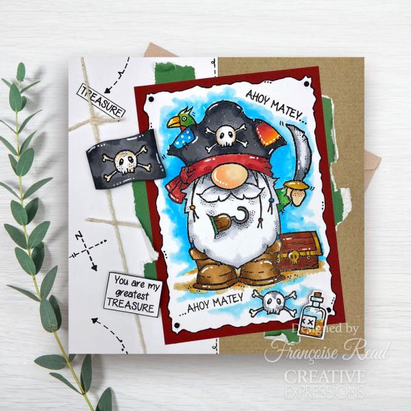 Woodware - Stempelset "Pirate Gnome" Clear Stamps Design by Francoise Read