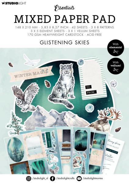 Studio Light - Designpapier A5 "Glistening Skies" Mixed Paper Pad - 42 Bogen 