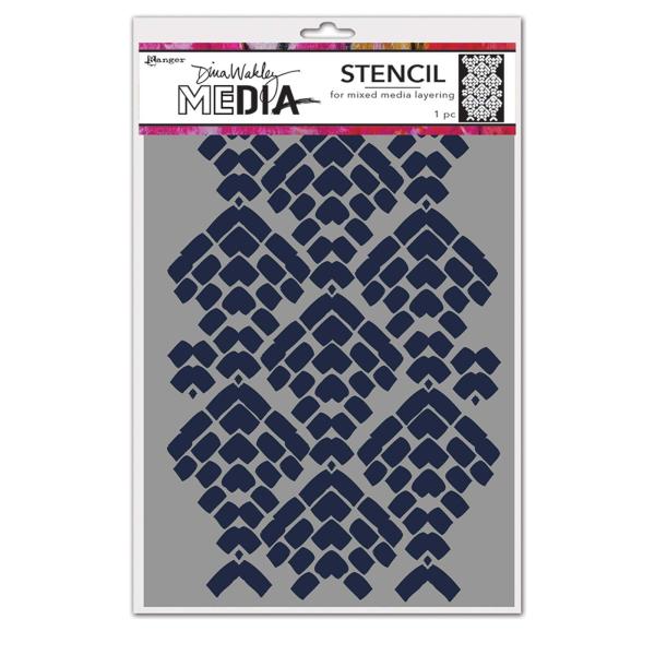 Ranger - Schablone by Dina Wakley "Mosaic cobblestone" Media Stencil