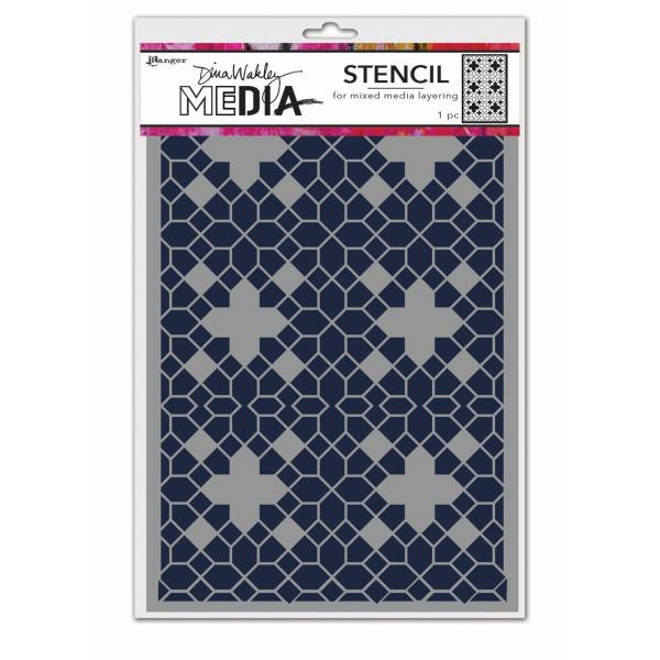 Schablone Design by Dina Wakley "Floor Pattern" Media Stencil