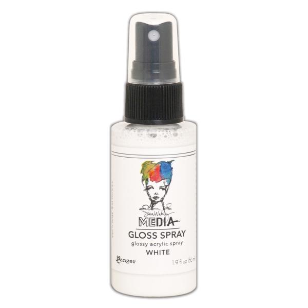 Ranger - Acrylfarbe "White" Media Gloss Spray 56ml by Dina Wakley