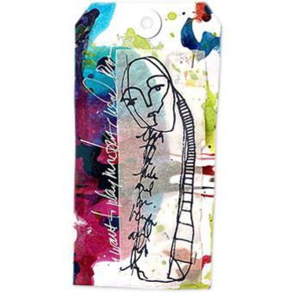 Ranger - Stempelset by Dina Wakley "Funny peeps" Media Cling Stamp 