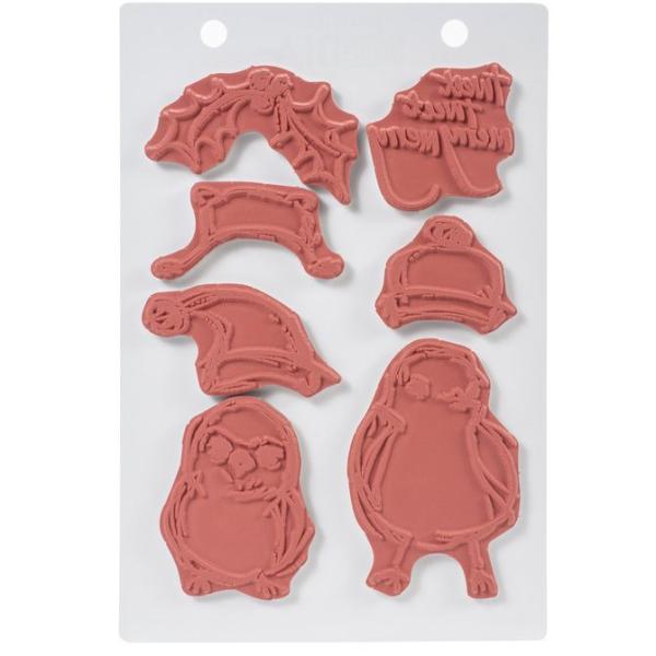 Ranger - Stempelset by Dina Wakley "Scribbly holiday" Media Cling Stamp 