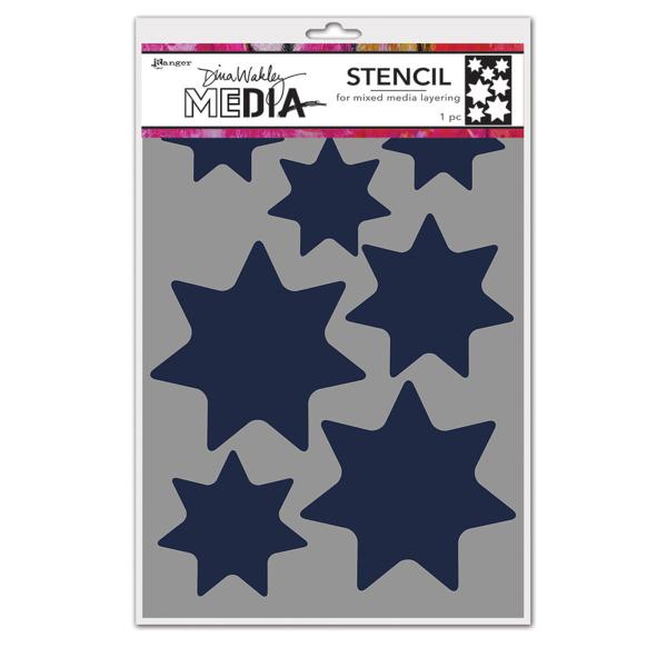 Ranger - Schablone by Dina Wakley "Giant stars" Media Stencil