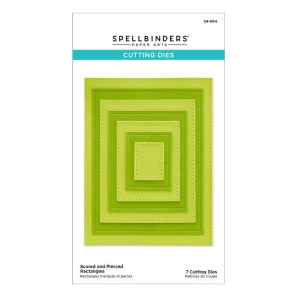 Spellbinders - Stanzschablone "Scored and Pierced Rectangles" Dies