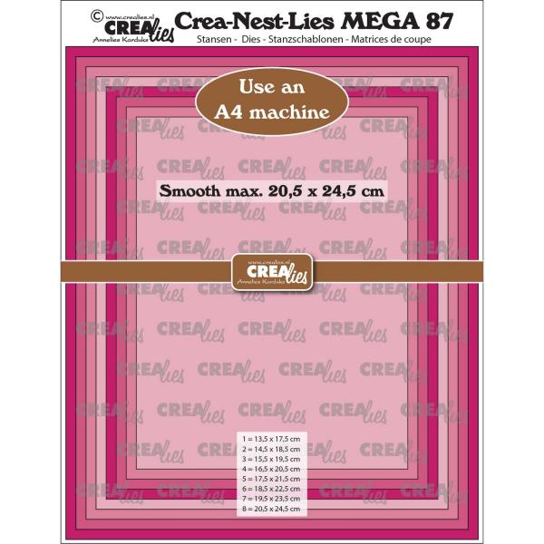 Crealies - Stanzschablone "Rectangle Smooth" Crea-Nest-Lies XXL Dies