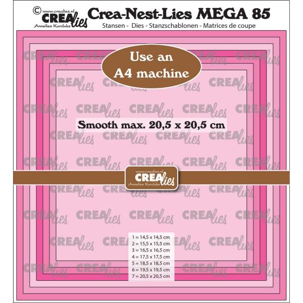 Crealies - Stanzschablone "Squares Smooth" Crea-Nest-Lies XXL Dies