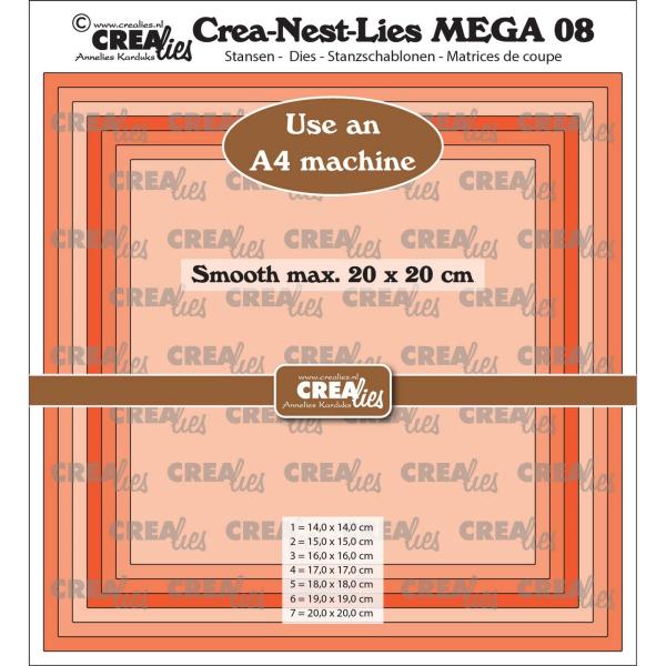 Crealies - Stanzschablone "Squares Smooth" Crea-Nest-Lies XXL Dies