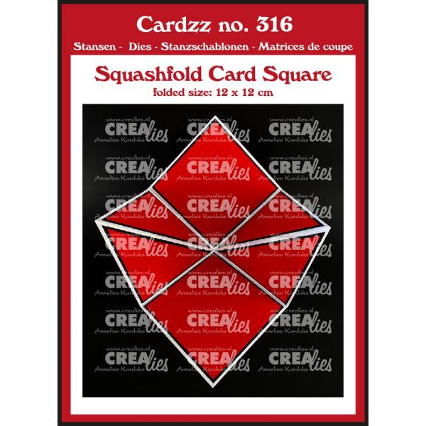 Crealies - Stanzschablone "Squashfold Card Square" Cardzz Dies