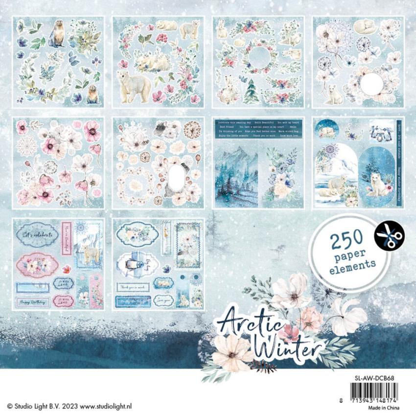 Studio Light - Stanzteile "Arctic Winter" Die Cut Block - 20 Bogen