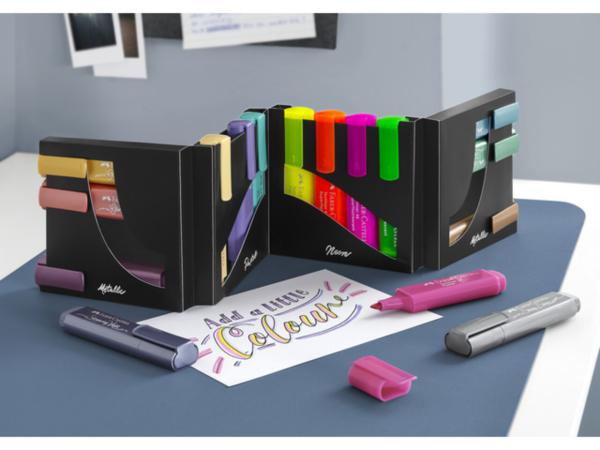 Faber Castell - Textmarker "Metallic/Pastel/Neon" 16 Textliner Deskset