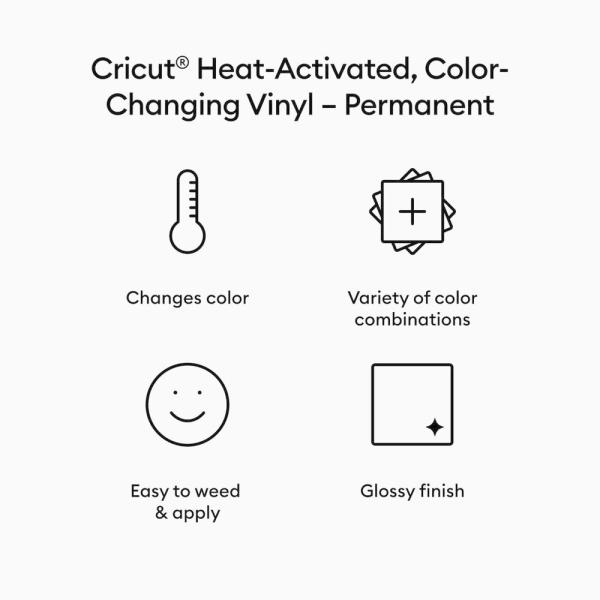 Cricut - Color-Changing Vinyl Permanent Heat-Activated™ "Magenta - Light Pink" 1 Rolle 30,5x61 cm