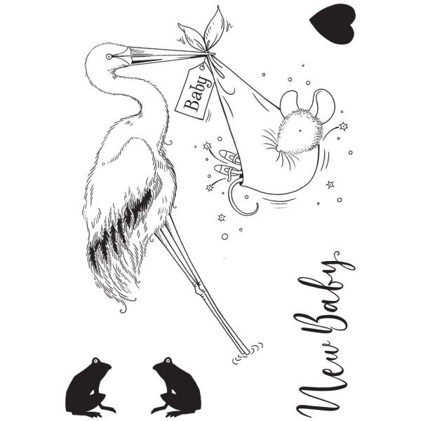 Pink Ink Designs - Stempelset "Stork mouse" Clear Stamps