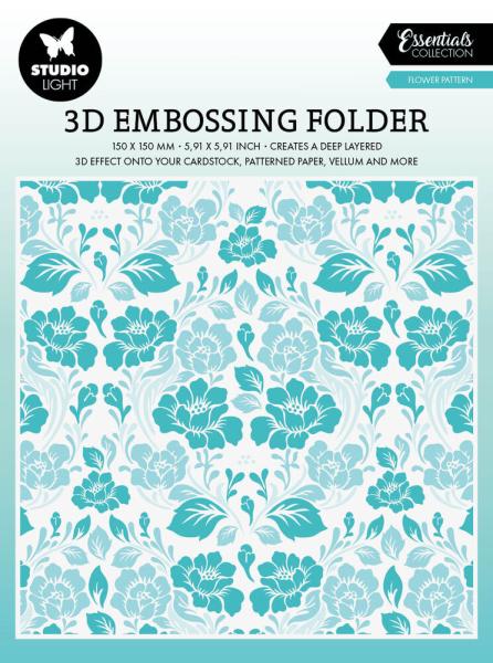 Studio Light - Prägefolder "Flower Pattern" 3D Embossingfolder