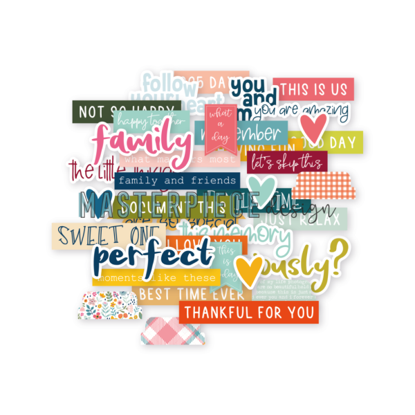 Masterpiece Design - Stanzteile "Indian Summer" Die Cuts Text