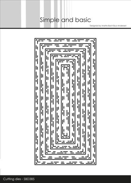 Simple and Basic - Stanzschablone 7x14,5 cm "Broken Lines" Dies