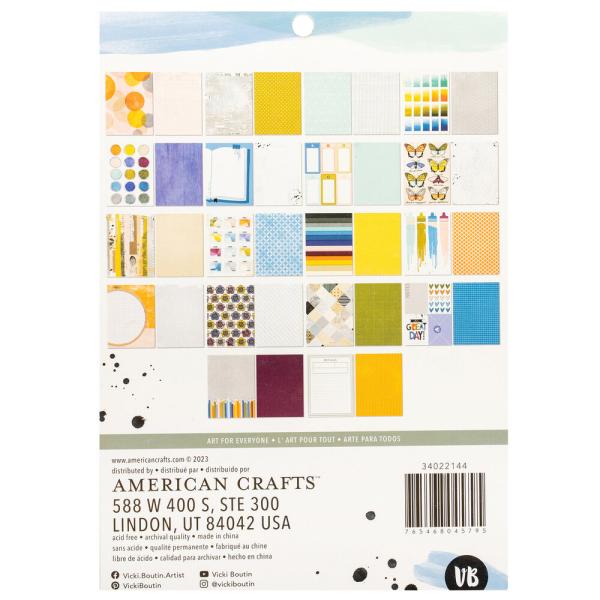 American Crafts - Designpapier "Discover + Create" Paper Pack 6x8 Inch - 36 Bogen