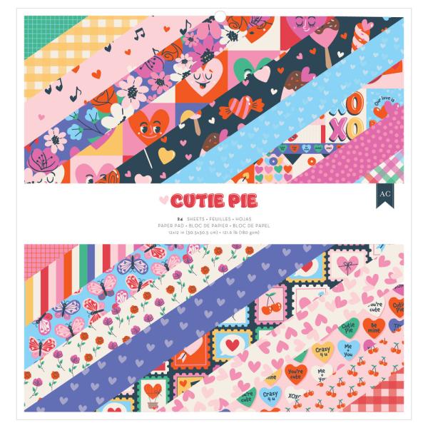 American Crafts - Designpapier "Cutie Pie" Paper Pack 12x12 Inch - 24 Bogen