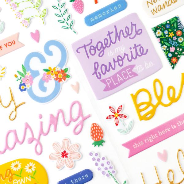 American Crafts - Aufkleber "Cutie Phrase Gold Foil" Sticker