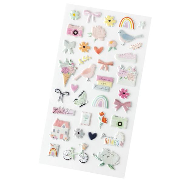 American Crafts - Aufkleber "Rainbow Avenue" Puffy Sticker