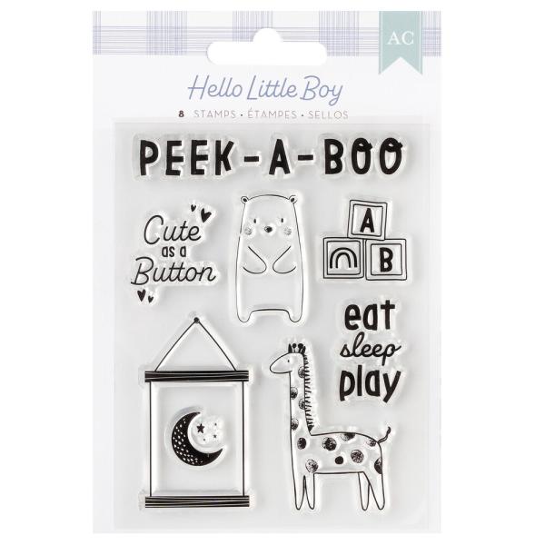 American Crafts - Stempelset "Hello Little Boy" Clear Stamps